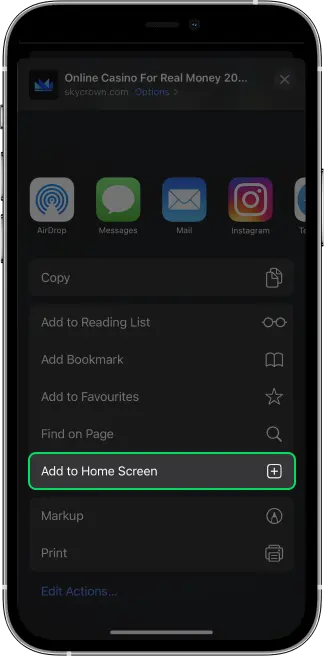 Istruzioni Pwa iOS Safari