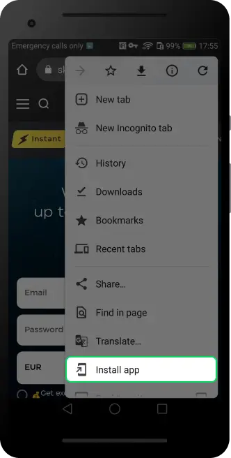 Istruzioni Pwa Android Chrome